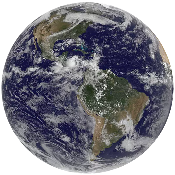 Earth as background image on the left hand side